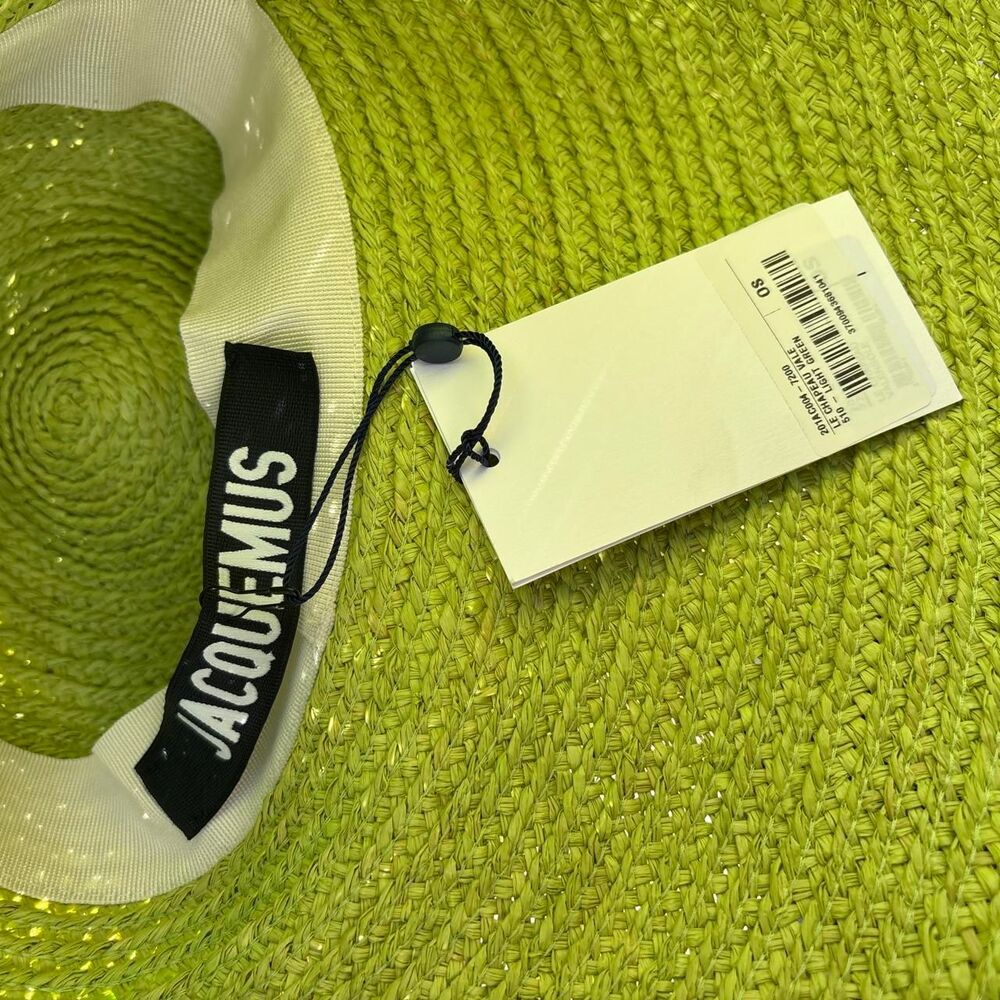 Jacquemus Le Chapeau Valensole Light Green Raffia Hat one size - Picture 2 of 4